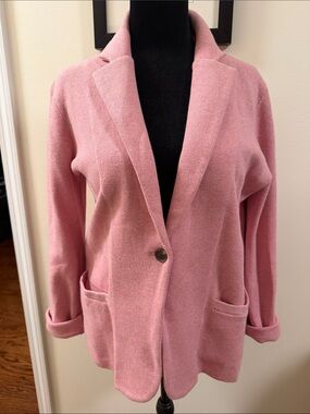 J. Crew Dusty Rose Knit Blazer